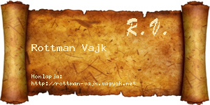 Rottman Vajk névjegykártya